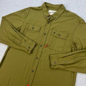 Duck Camp Premium Wingshooting Shirt Mens XL Olive Green Button-Down Hunting EDC
